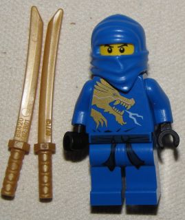 Lego Ninjago Jay DX Ninja Minifigure Samurai Minifig Gold Swords