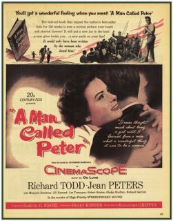 1955 Ad A Man Called Peter Film R Todd Jean Peters