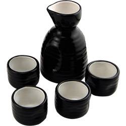 Japanese Cocktail Party Gift Set Sushi Board Sake Cups Hibachi Grill
