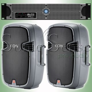 JBL Eon 305 PA Loudspeaker EON305 Package Alto APX1000 Power Amp New