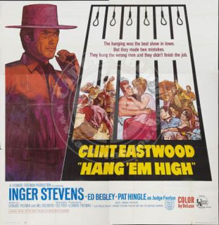  Eastwood western classic, HANG EM HIGH . Artwork by Sanford Kossin