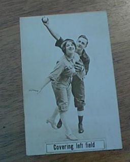 Early 1900s Baseball Theme Postcard Covering Left Field