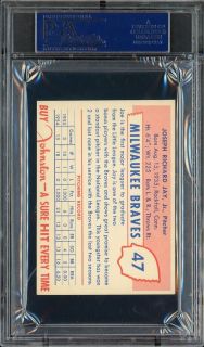 1955 Johnson Cookies #47 Jay   PSA 7 NM   1/2, 2^   Milwaukee Braves