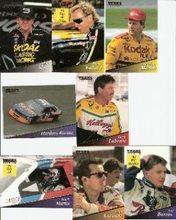 1994 Press Pass Traks 100 Card Set Wallace Jeff Gordon Mark Martin