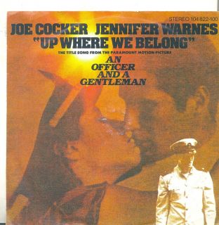 Joe Cocker Jennifer Warnes Up Where We Belong German 45rpm 7 1982