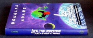 Vintage 1982 Book Club Douglas Adams Life The Universe and Everything