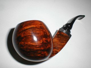 Neerup Bent Wide Apple Pipe with Sterling * Unsmoked * COOPERSARK NO