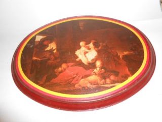  CO METAL OVAL PICTURE THE HAPPY FAMILY BY JEAN HONORE FRAGONARD 74