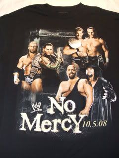 2008 No Mercy Event WWE Wrestling T Shirt Jeff Hardy