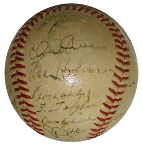 1946 St Louis Browns Team 23 Signed Official Al Baseball