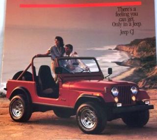 1986 86 Jeep CJ Original Sales Brochure Mint