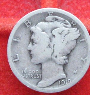 1919 D Silver Mercury Dime 5 Low $1 44 Combined Fill Your Book