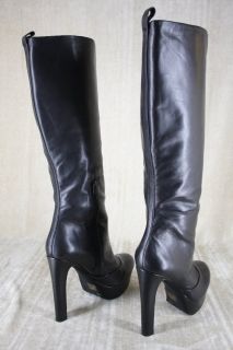 Jessica Simpson Ambery Boots Tall Black Leather Size 9 5 $197 Platform