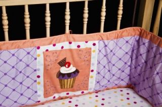 10pc Cupcake Girl Nursery Discount Crib Bedding Set Unique Lavendar