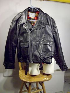 Rare VTG 50s near NOS NM Jerry Wright *D POCKET leather motorcycle