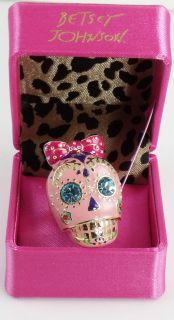 Betsey Johnson Jewelry Viva La Betsey Pink Skull Ring