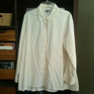 Jill Womens Fine Wale Corduroy Shirt Tunic Top Blouse Cream Ivory
