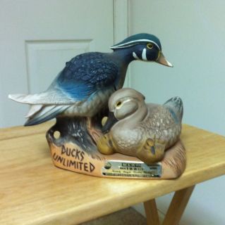 Jim Beam Decanter from The Ducks Unlimited Edition Dated 1982