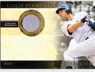 Derek Jeter 2012 Topps Gold Standard Game Used Jersey Card 50