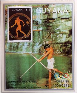 Guyana 1986 Olympics Sport MNH Sheet Olympiad Jeux Olympiques