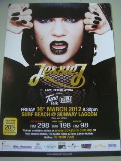 Jessie J Mini Concert Flyers Live in Malaysia 2012 RARE Poster
