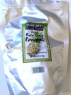 Trader Joes Dried Sweet Pineapple Unsweetened 6 Oz