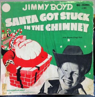 1953 Jimmy Boyd Santa got Stuck in The Chimney 10 78 RPM VG J 183