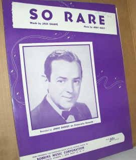 Sheet Music So RARE Recorded by Jimmy Dorsey