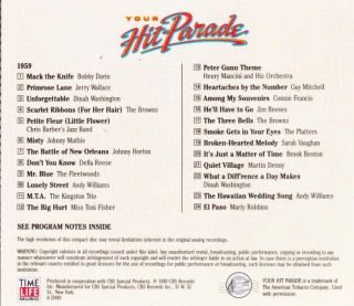 Time Life Music Your Hit Parade 1959 CD Classic Music