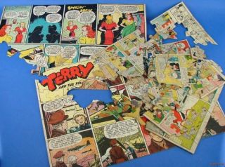 Vtg Misc Jaymar Featured Funnies Jigsaw Puzzle Pieces