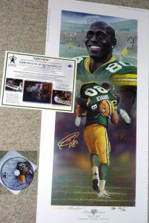 GREEN BAY PACKER DONALD DRIVER BRETT FAVRE AUTHENTIC AUTOGRAPHED