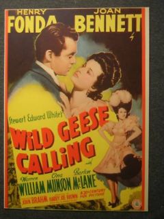 Joan Bennett Wild Geese Calling Mini Window Card H456