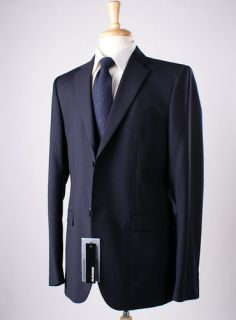 NWT $1295 JIL SANDER Navy Blue Tailor Made Wool Blazer Sport Coat Slim