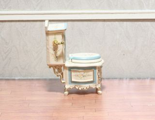 Miniature Dollhouse Bathroom Furniture Toilet Roylti 1 12 Scale New
