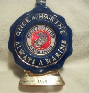 Jim Beam Once A Marine Always A Marine Whiskey Decanter Bottle