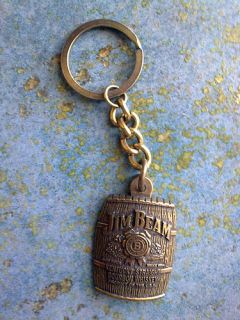 Jim Beam Whiskey Vintage Barrel Collectible Key Ring Chain