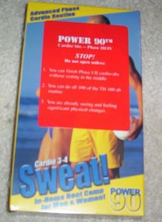   90 Sweat 3 4 Beachbody Workout Video Cardio VHS Fitness Exercise New