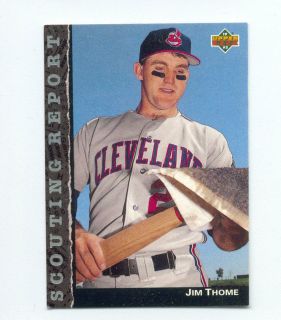 Jim Thome 1992 Upper Deck Scouting Report Card SR22