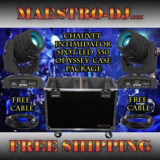 CHAUVET Intimidator Spot 350 LED Moving Head DJ Light 2 Pack + Odyssey