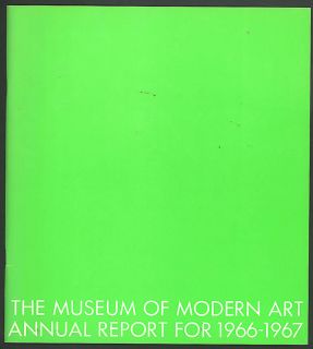 Museum of Modern Art Annual Report 1966 1967