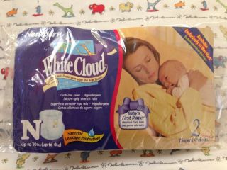 White Cloud Newborn Pack Of 2 John Lennon Disposable Diapers Wal Mart