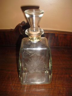 Vintage Used Glass Decanter John Macnaughton Co 9 Estate Glass Cork