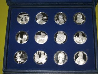 1977 Franklin Mint Famous People Sterling Silver Proof Medals Issue 8