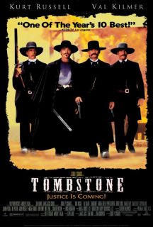 Tombstone Movie Poster 27x40 B 1993 Kurt Russell Val Kilmer Michael