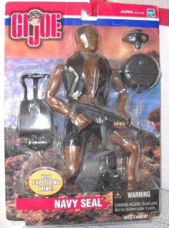 Joe Action Figure African American Navy Seal w Exploding Mine NRFB