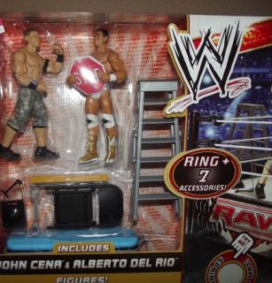 New WWE John Cena Alberto Del Rio Ringside Battle Playset 2 Figures