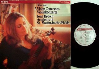 Iona Brown Telemann Violin Philips 4114251 Classical LP