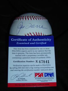 Joe Torre Signed Auto Dodgers New York Yankees Ball Baseball PSA DNA