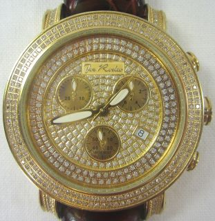 Joe Rodeo Classic JCL74 Mens Genuine Diamond Watch Gold Plated