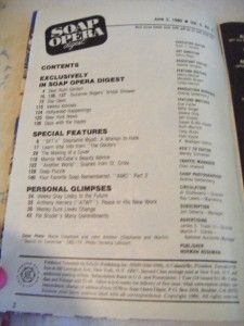 Soap Opera Digest June 1980 John Aniston SFT Days